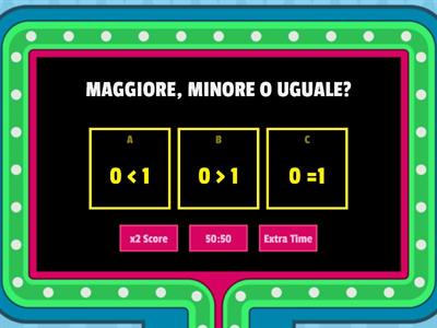 MAGGIORE - MINORE - UGUALE