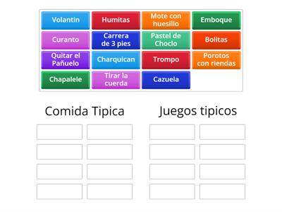 comida y juegos tipicos