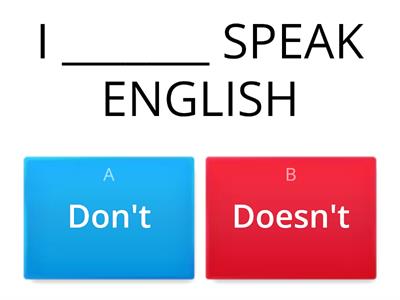 INGLESE:COMPLETA  LE FRASI  CON DON'T O DOESN'T