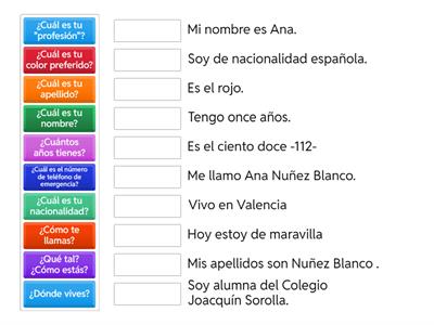    Me presento Preguntas respuestas n°2