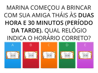 HORAS - escolha o relógio