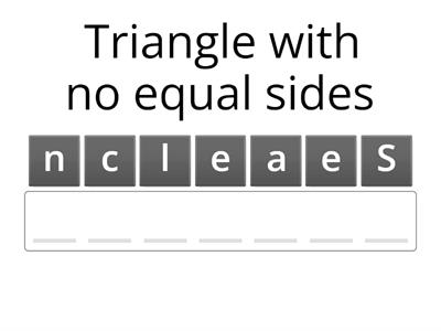 Unscramble: Unit 2 Geometry review