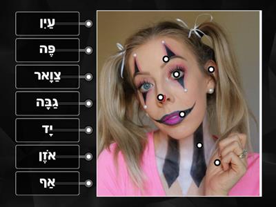 Clown Face - Face Parts in Hebrew Shalom Ivrit Chapter 10