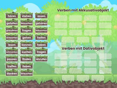 Verben mit Akkusativ und Dativ