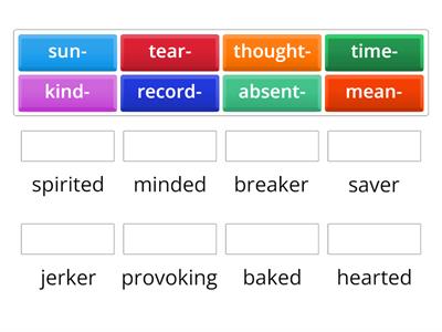 Compound adjectives and nouns