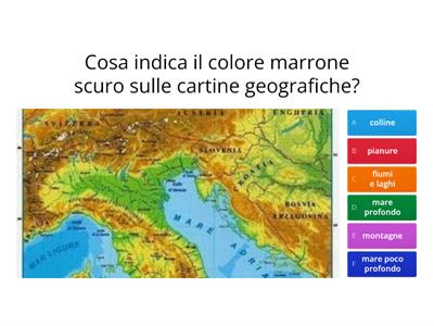 Carte fisiche: cosa indicano i colori?