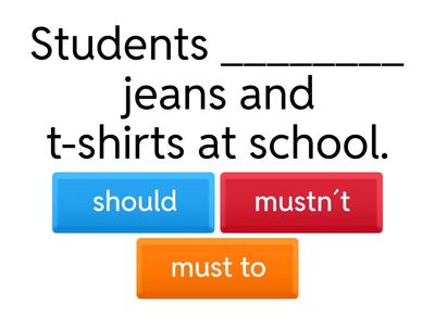  MODALS - Have to/Need to/Should/Must