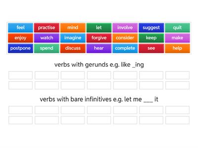 Gram WS 9 to-infinitives/ gerunds/bare infinitives