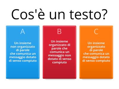 Testo Narrativo Quiz