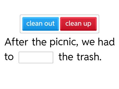 Phrasal Verbs - comprehension