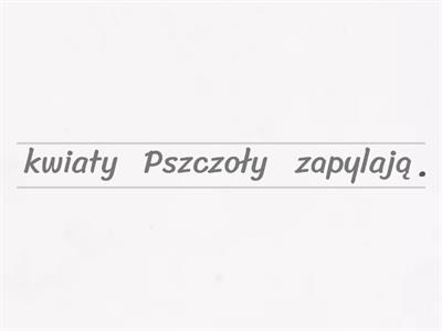 Pszczoły - rozsypanka wyrazowa.