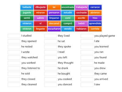 Preterite Spanish Verbs #4