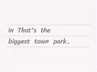 Put the words in order