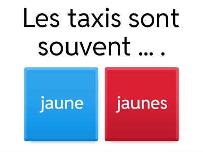 Les couleurs [l'accord des adjectifs]