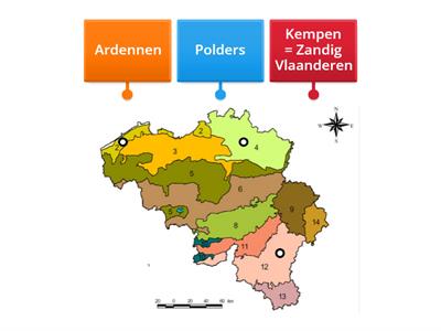 Aardrijkskunde streken België