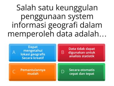 PRETEST  SISTEM INFORMASI GEOGRAFIS 