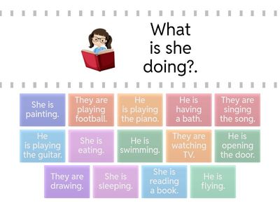 Kid's Box 1 Unit 11 What is she\he doing?