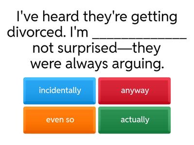  Discourse Markers & Conjunctions