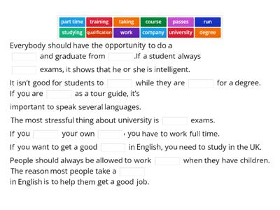 Roadmap 1A vocabulary