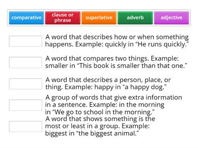 Comparatives basic vocab review