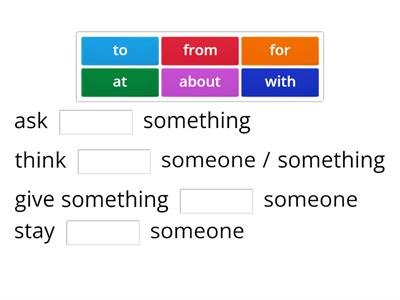 6C Vocabulary - Verbs + prepositions (Roadmap A2)