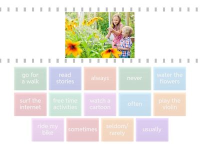 Unit 4: Free time activities: Matching