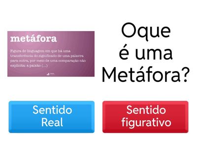 Sentido REAL ou METÁFORA