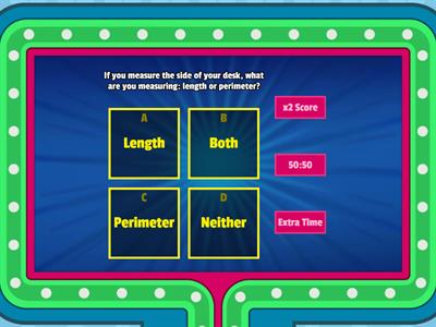 Game Show Quiz Length & Perimeter