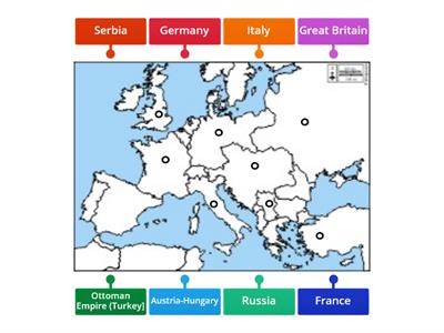 WWI Europe Map