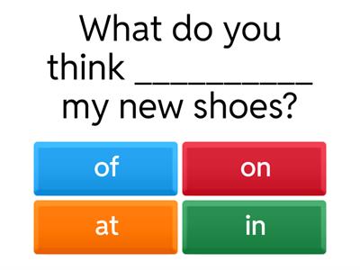 Verbs + Prepositions (English File Pre-Intermediate 3B)