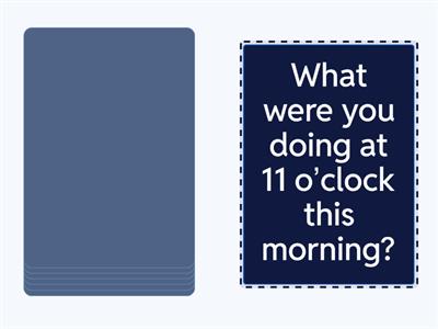 Past Continuous speaking