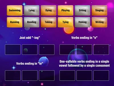 Spelling rules, Present Progressive