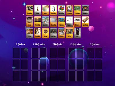 Final (ks) Spelled x,cks,ks,kes,cs 