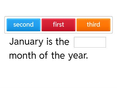 EF 1 Months/Ordinal numbers