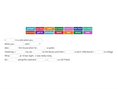 Past simple v past continuous