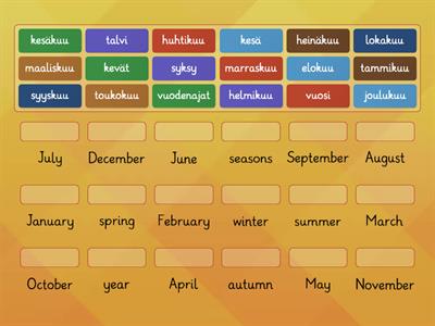 Months and seasons