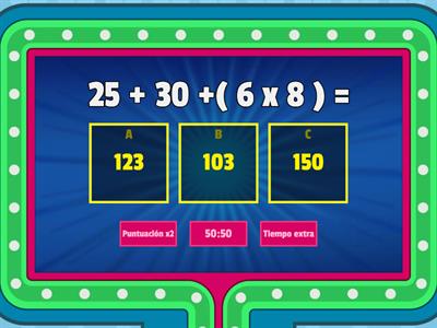 Operatoria combinada.