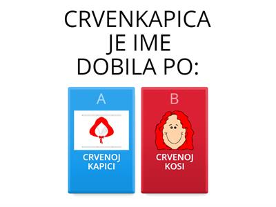 CRVENKAPICA- razumijevanje pročitanog