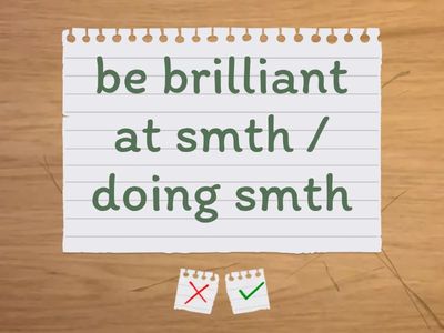 Adjectives with Prepositions. At. Form 8