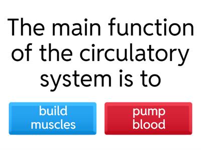 Circulatory System and Nutrients