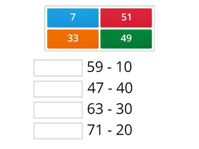 Subtracting multiples of 10
