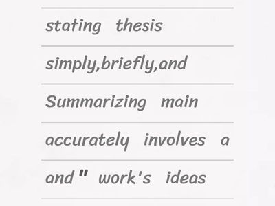 Techniques is Summarizing academic texts