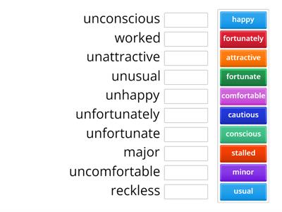 Match the antonyms together