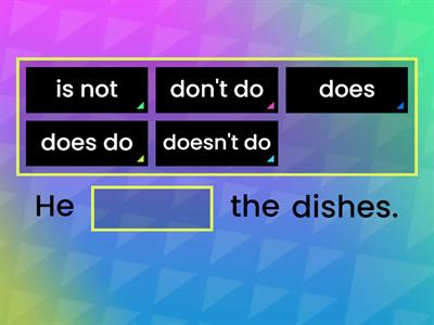 Negative Sentences Present Simple