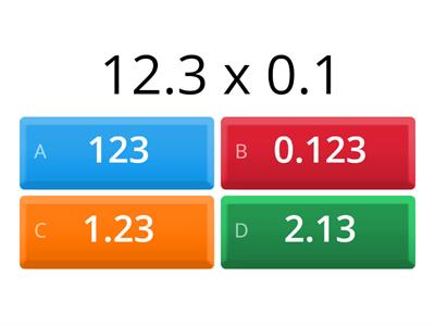 小數乘法(乘以0.1, 0.01或0.001)