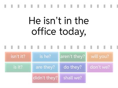 question tags - practice 