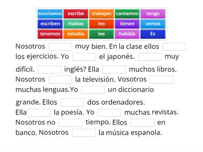 Verbos regulares-espanol