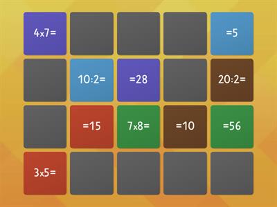 Matemática - jogo da memória