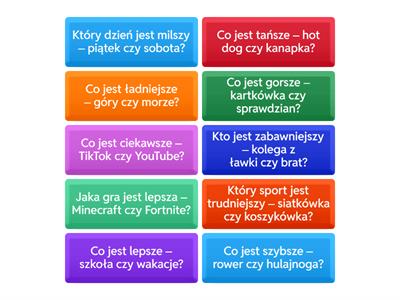 Pytania porównawcze