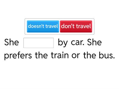 A1 A1+ - Present Simple - Multiple choice